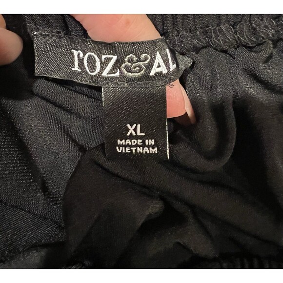 Roz & Ali Off the Shoulder Bubble Sleeve Pearl Embellished Dress Size XL - Picture 7 of 8